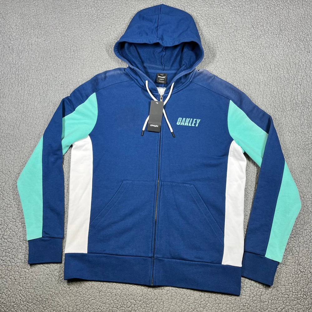 Oakley TN Racing Team Fleece Full Zip Hoodie Dark Blue XL Sun Faded NWT 472471